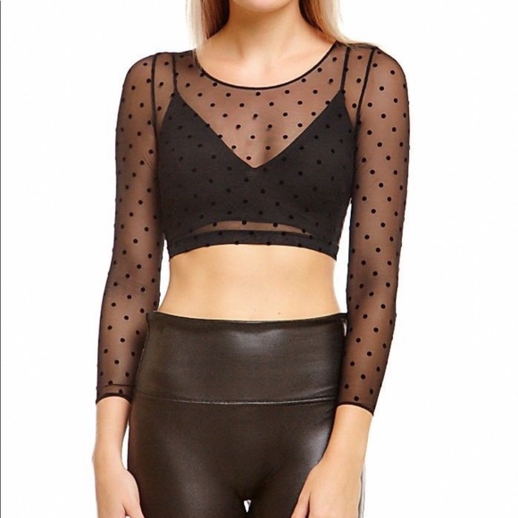 spanx sheer crop top